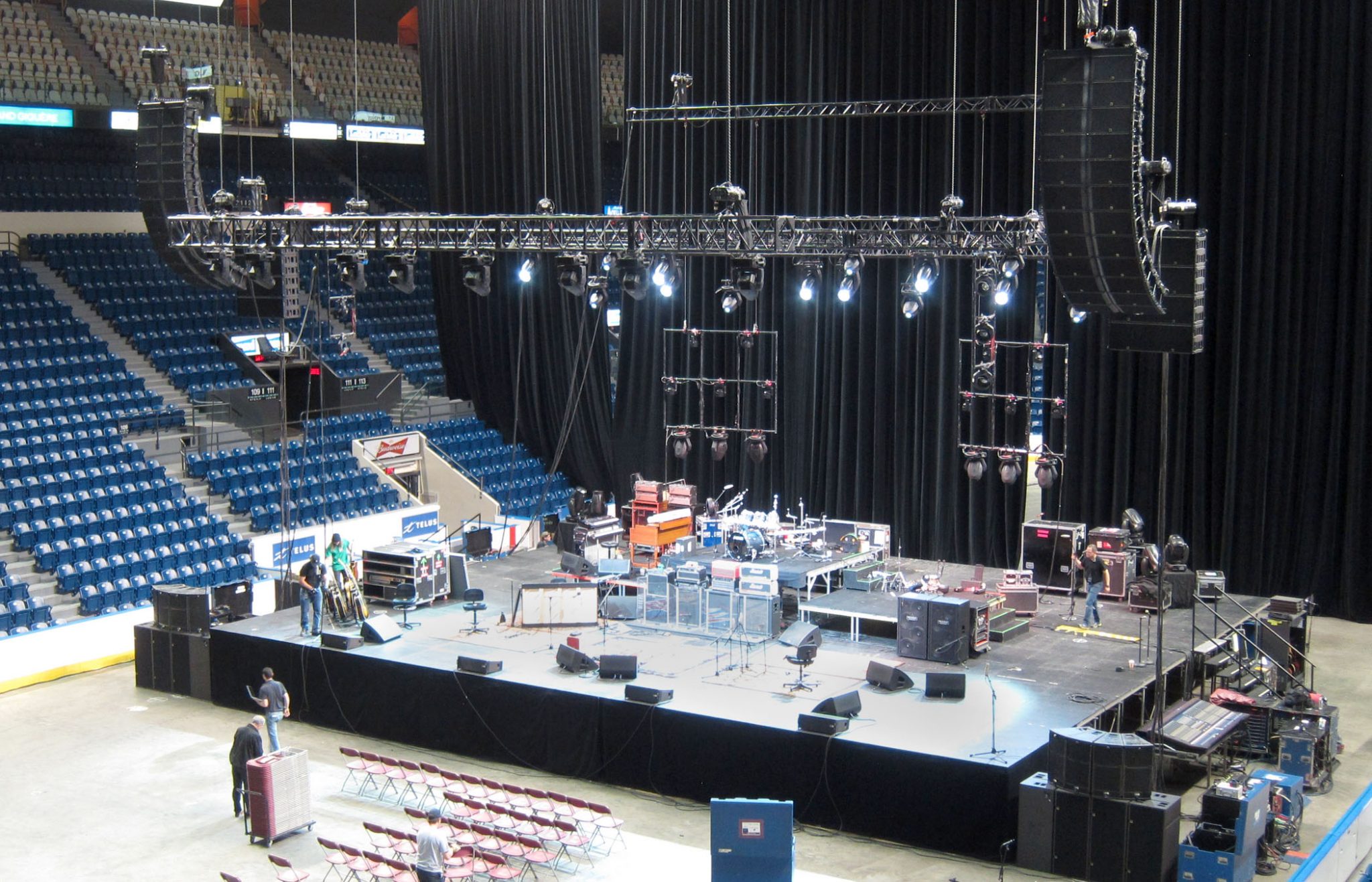 L-ACOUSTICS K2 arrays flown at the Colisée Pepsi in Quebec City, Quebec