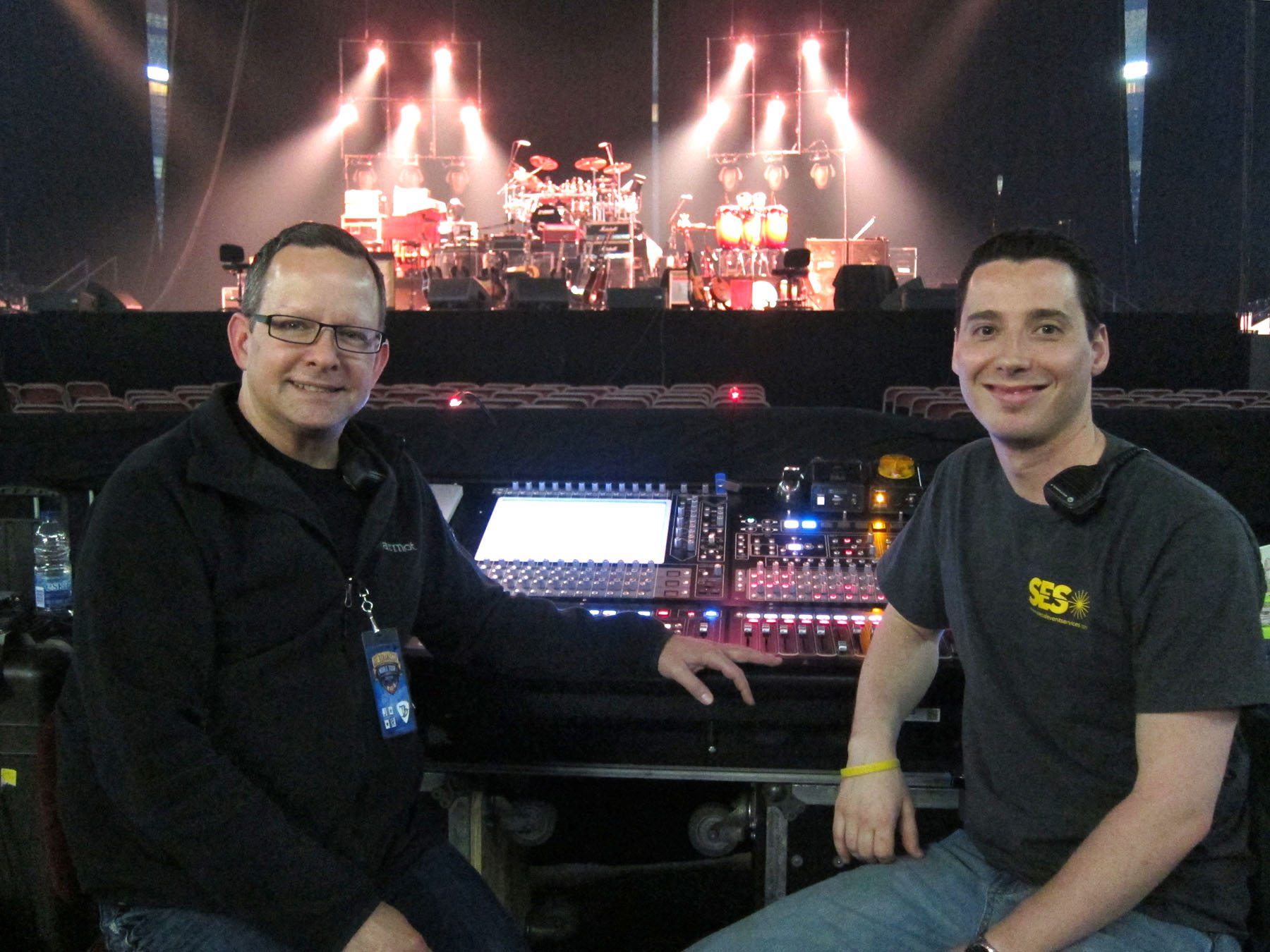 FOH Engineer Scott Ragsdale (left) and System Tech Alex Ritter