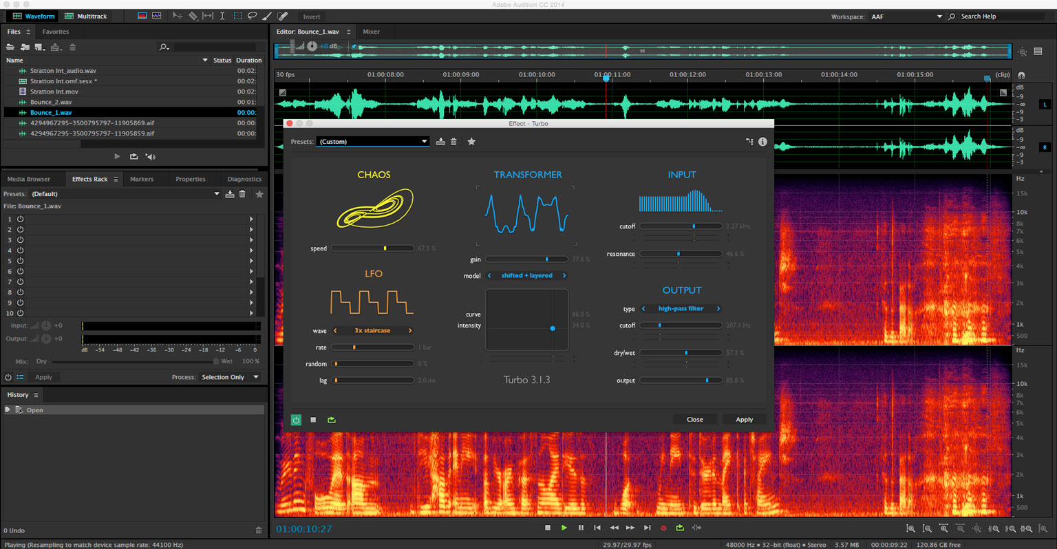 I played with it for a while using the audio from an interview with David Stratton for a doco I edited (AT Online Ed).