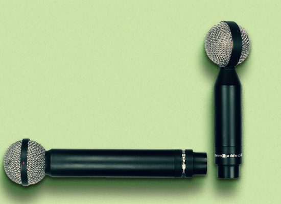 BeyerDynamic’s M160 hypercardioid and M130 bidirectional ribbon mics with pleated ribbons.